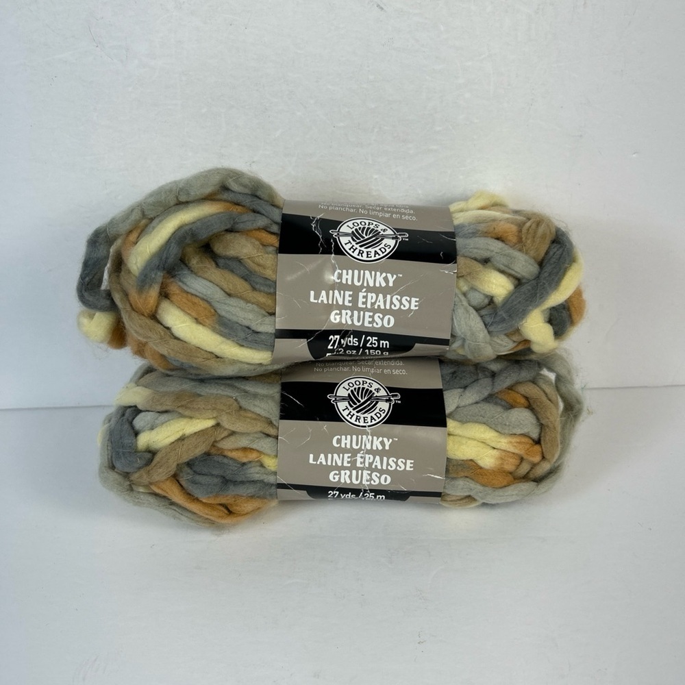 Loops & Threads Chunky Yarn Stonewashed 27 Yards Lot of (3)